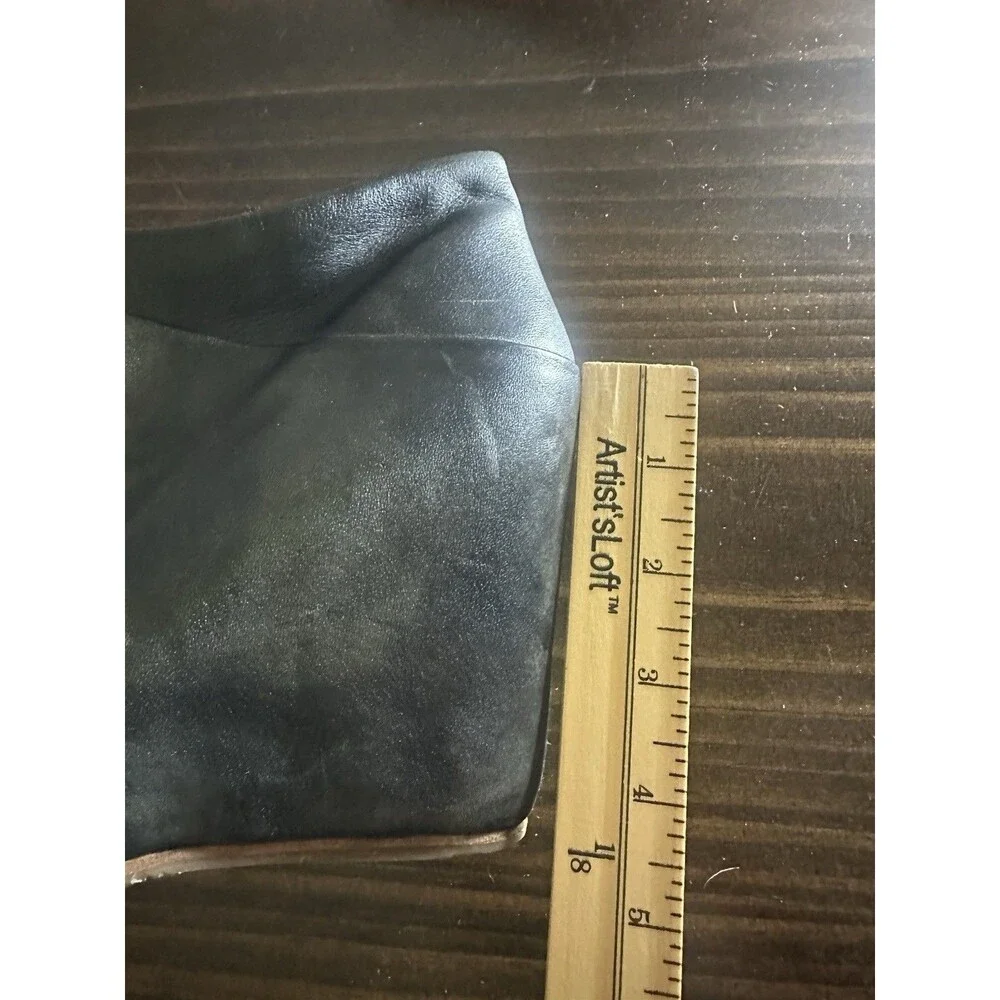 UGG Black Leather Wedge Ankle Booties
